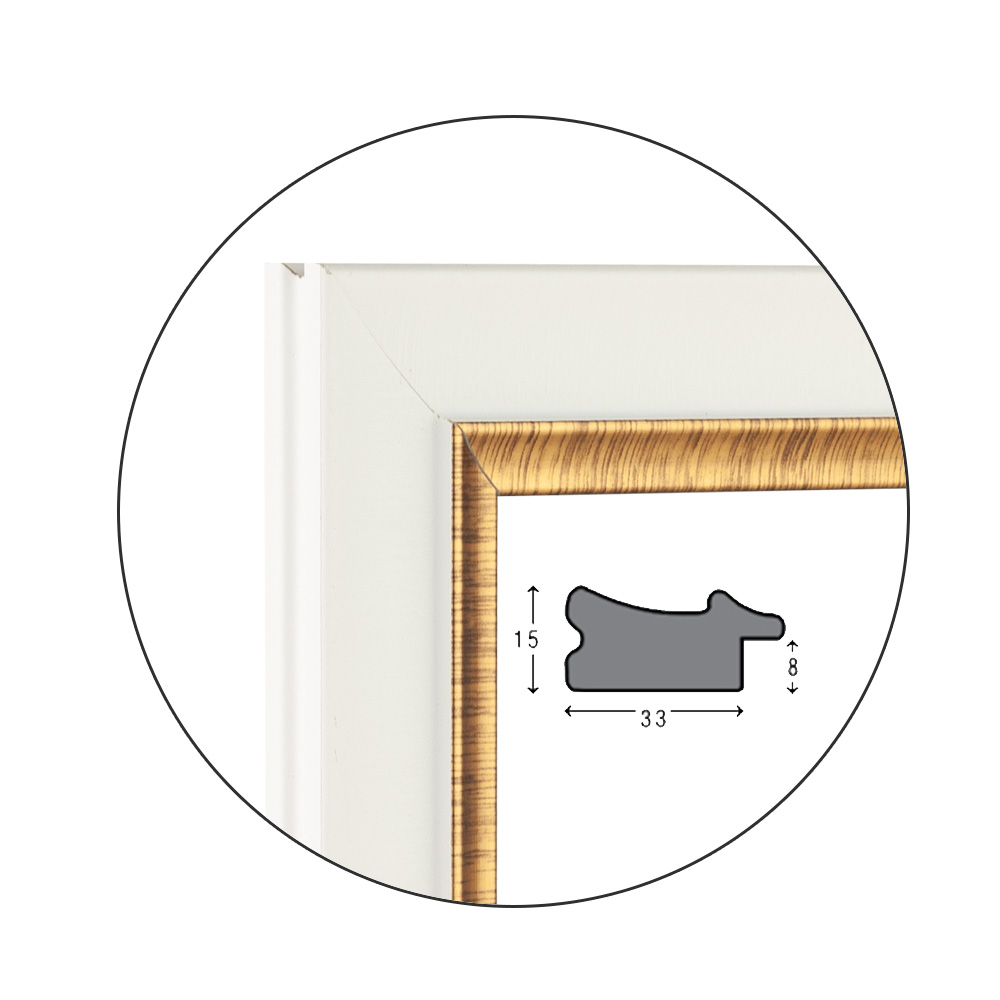 Ramă Bianco Gold | 3,3 cm